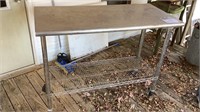 Rolling metal table approx 2 x 4 ‘