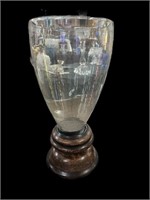 20 “ Glass & Wood Candle Jar