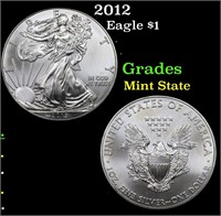 2012 Eagle $1 Grades Mint State