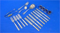 Lot Of Silver Plate Cutlery And Napkin Rings