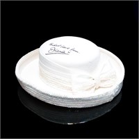 Princess Diana Signed White Felt Ascot Hat