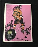 1961 Topps Hockey Card Charlie Burns
