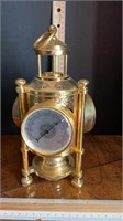 Nautical Brass Thermometer Barometer and Clock