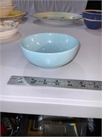 vintage pottery blue small bowl 5.5"