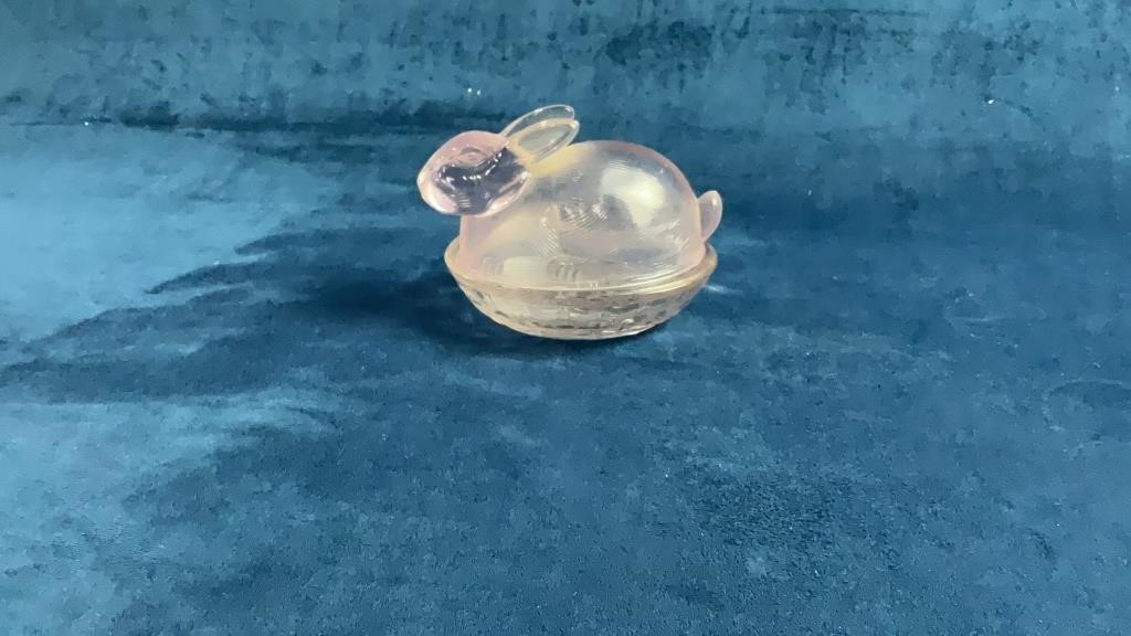 Vintage Easter bunny candy dish