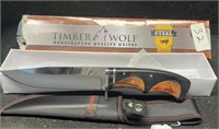 NIB TIMBER WOLF 12" HUNTING KNIFE