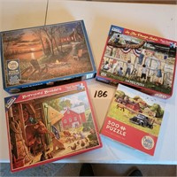Log Cabin, Cow and More Puzzle Lot