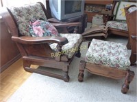 Vintage Chair & Footstool