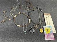 Wire and beaded necklaces. Fashion jewelry