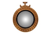 ANTIQUE GILTWOOD FEDERAL BULLSEYE MIRROR