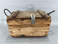 Wooden Ammo Crate w/Hinges & Hasp