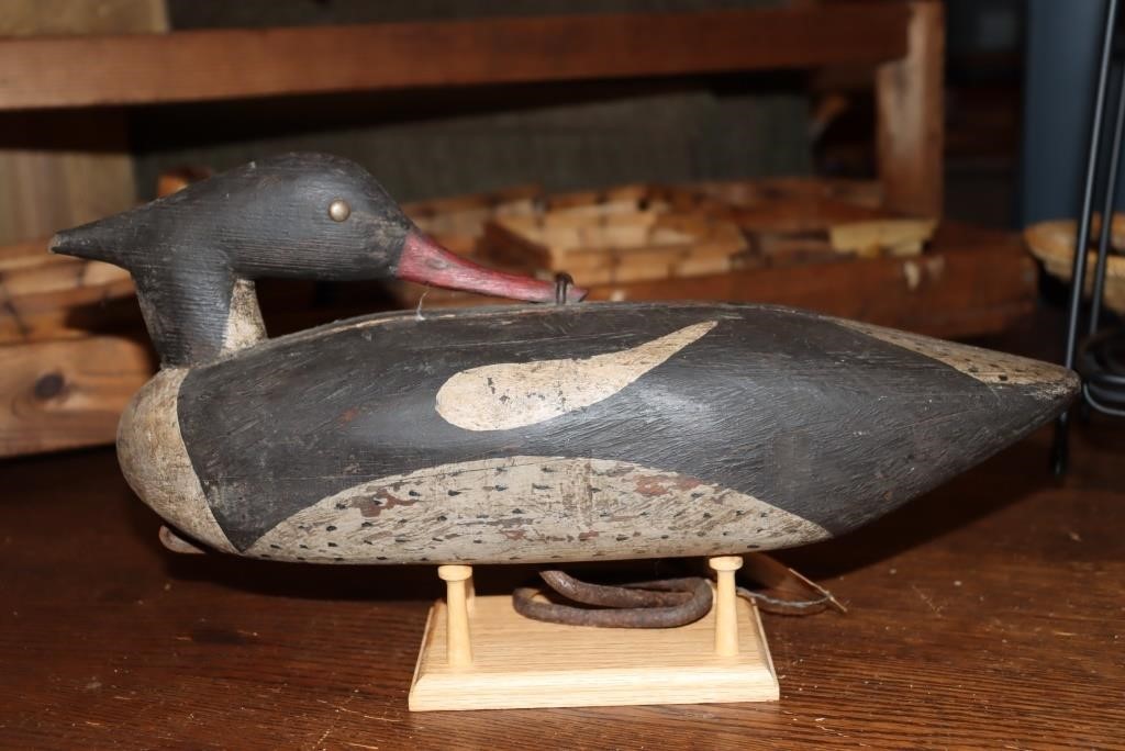 Red breasted merganser drake sleeper decoy by