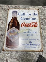 Call for the Genuine Coca-Cola Metal Sign