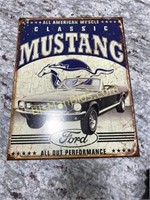 Classic Mustang Metal Sign