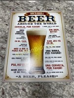 Beer Metal Sign