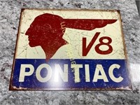 Pontiac V8 Metal Sign