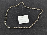 Sterling Silver Beaded Necklace - 26.1g
