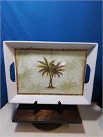 Palm tree handle tray