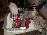 Small Tote w/ Socks & Christmas Bags