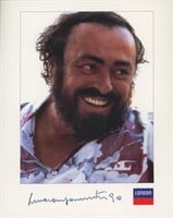 Luciano Pavarotti signed photo