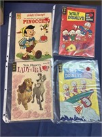 Vintage Walt Disney comic books Pinocchio Donald