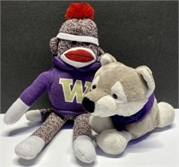 U Of Wa Plush Mascots, Including Husky