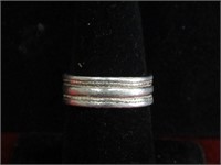Sterling Silver Ring. Double rope band.