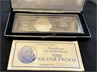 Franklin $100 Silver Proof One Quarter Pound, 4