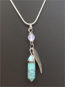 925 stamped 18" necklace with pendant