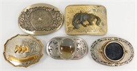 Lot of 5 Vintage Belt Buckles