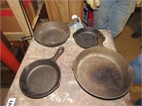 CAST IRON FRYPANS - 2 ARE GRISWOLD