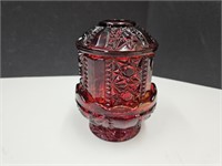 Vintage Ruby Red Fairy Lamp paint loss