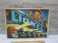 TIN LIONEL TRAIN SIGN