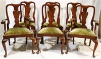 6 Henkel Harris Queen Anne dining chairs