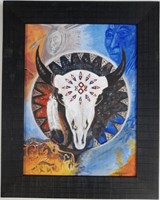 Tomasso (Tom Doiron) Bison Skull, Native American
