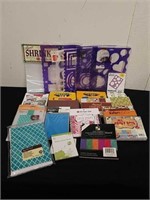 Shrink it paper, adhesive assortments, markers,