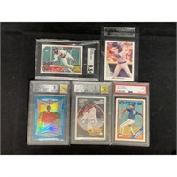 (5) Graded Baseball Cards