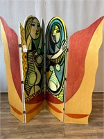 After Picasso Girl Before Mirror 4 Panel Screen