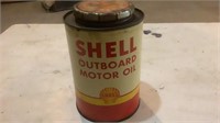 Vintage Shell Outboard Motor Oil Can