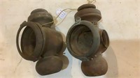 (2) Antique Car Driving Lantern Lights (as is)