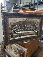 Silverplate 3D Framed Last Supper