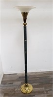 Contemporary faux marble floor lamp