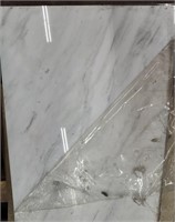 Marble Tile White w/Gray Swirl  (9 Pcs)