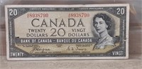 1954 Twenty Dollar "Devils Face" Bank Note