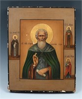 RUSSIAN ICON OF ST. SERGEI OF RADONEZH