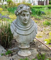 Theodore Gantz Cast Stone Bust of Roman Lady