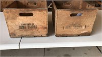 2 Vintage Wooden Milk Boxes