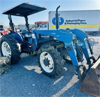 NEW HOLLAND 3930 TRACTOR, WOODS 1027 LOADER