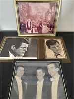 3 Vintage 8x10 photos of Kennedy brothers