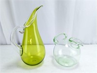 Green Glass Pitcher Collection